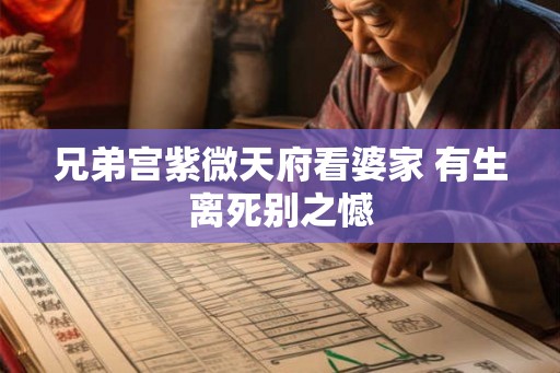 兄弟宫紫微天府看婆家 有生离死别之憾