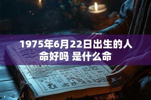 1975年6月22日出生的人命好吗 是什么命 1975年6月22日出生的人命好吗 是什么命