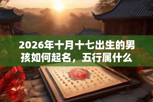 2026年十月十七出生的男孩如何起名，五行属什么