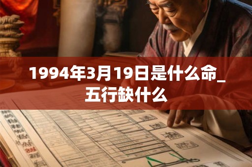 1994年3月19日是什么命_五行缺什么