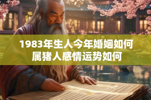 1983年生人今年婚姻如何 属猪人感情运势如何