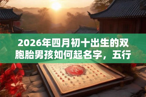 2026年四月初十出生的双胞胎男孩如何起名字，五行属什么