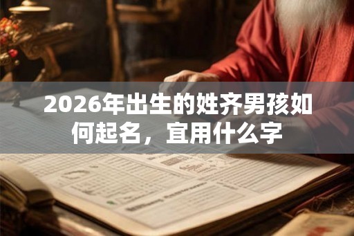 2026年出生的姓齐男孩如何起名，宜用什么字