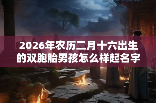 2026年农历二月十六出生的双胞胎男孩怎么样起名字，五行属什么