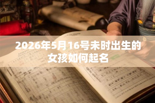 2026年5月16号未时出生的女孩如何起名
