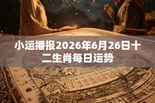 小运播报2026年6月26日十二生肖每日运势