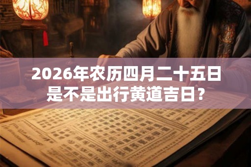 2026年农历四月二十五日是不是出行黄道吉日？