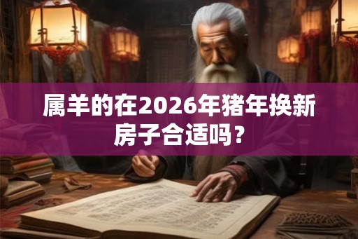 属羊的在2026年猪年换新房子合适吗？