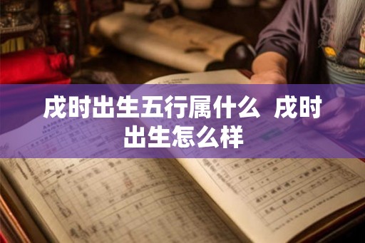 戌时出生五行属什么  戌时出生怎么样