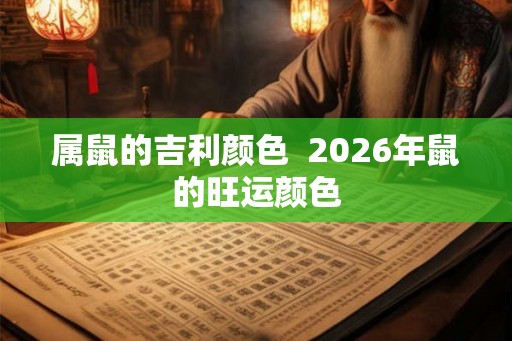 属鼠的吉利颜色  2026年鼠的旺运颜色