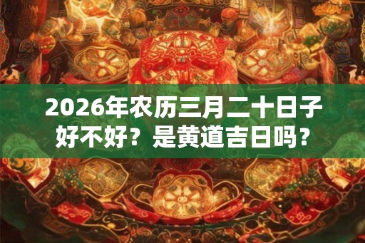 2026年农历三月二十日子好不好？是黄道吉日吗？