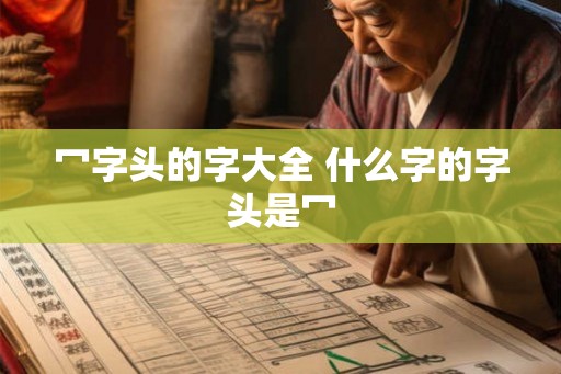 冖字头的字大全 什么字的字头是冖
