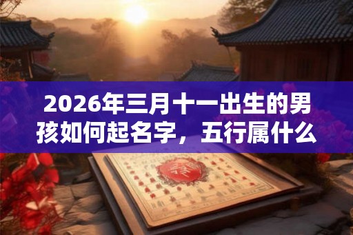 2026年三月十一出生的男孩如何起名字，五行属什么