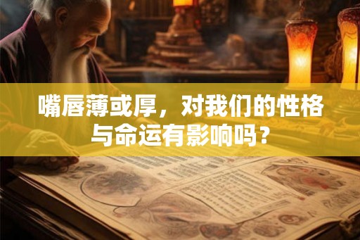 嘴唇薄或厚，对我们的性格与命运有影响吗？