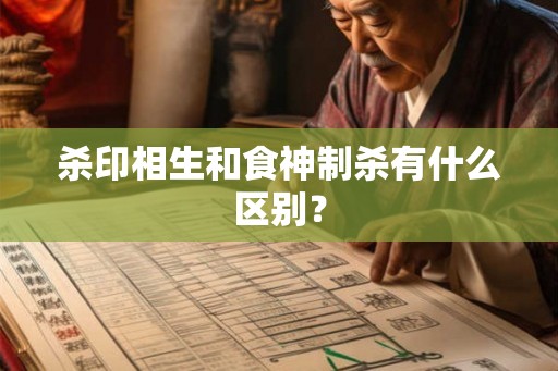 杀印相生和食神制杀有什么区别？
