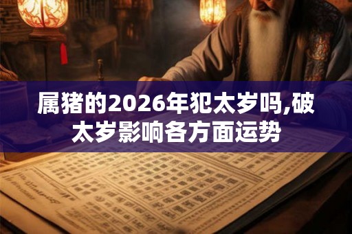 属猪的2026年犯太岁吗,破太岁影响各方面运势