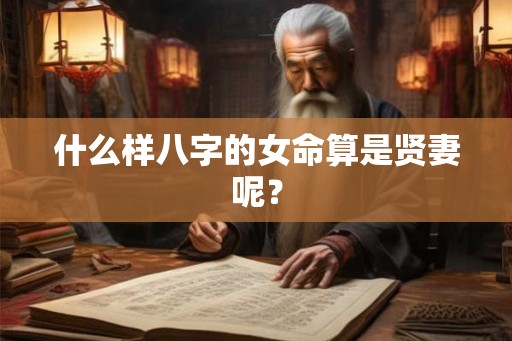 什么样八字的女命算是贤妻呢？