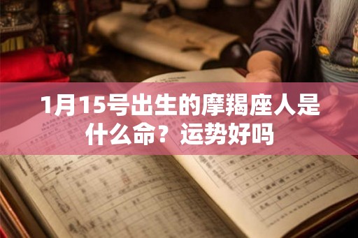 1月15号出生的摩羯座人是什么命？运势好吗