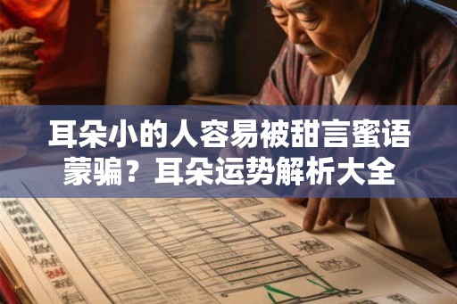 耳朵小的人容易被甜言蜜语蒙骗？耳朵运势解析大全
