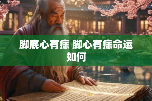 脚底心有痣 脚心有痣命运如何