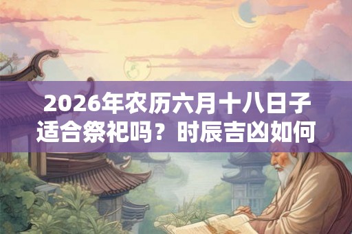 2026年农历六月十八日子适合祭祀吗？时辰吉凶如何？