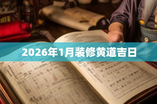 2026年1月装修黄道吉日