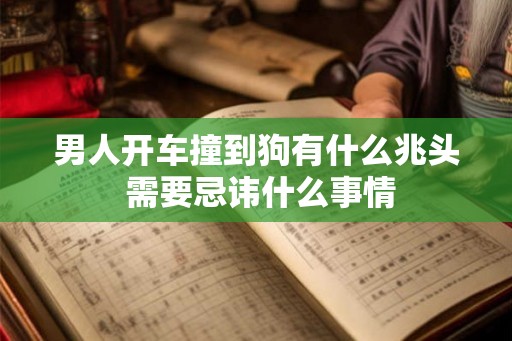 男人开车撞到狗有什么兆头 需要忌讳什么事情