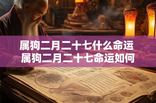 属狗二月二十七什么命运 属狗二月二十七命运如何