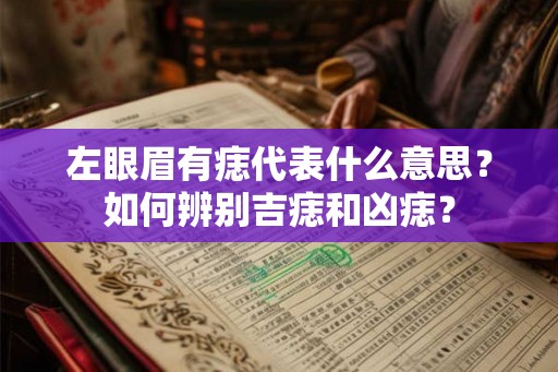 左眼眉有痣代表什么意思？如何辨别吉痣和凶痣？