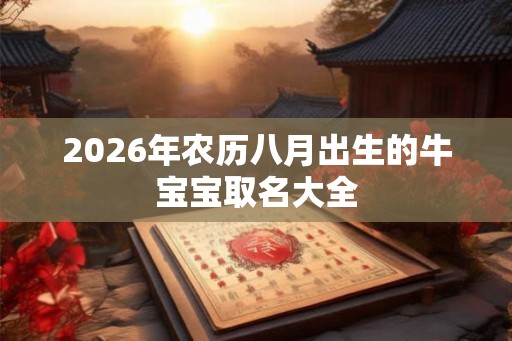 2026年农历八月出生的牛宝宝取名大全