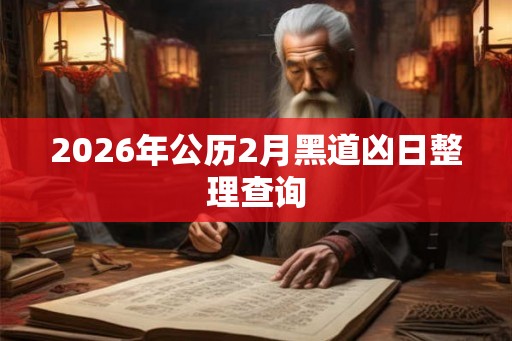 2026年公历2月黑道凶日整理查询