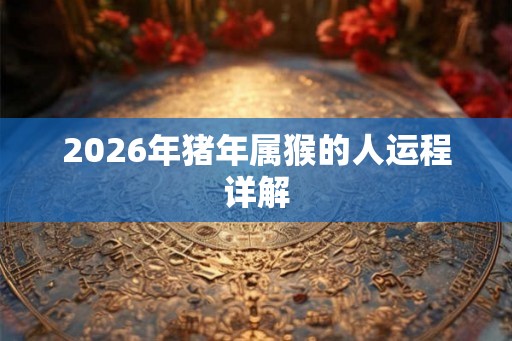 2026年猪年属猴的人运程详解