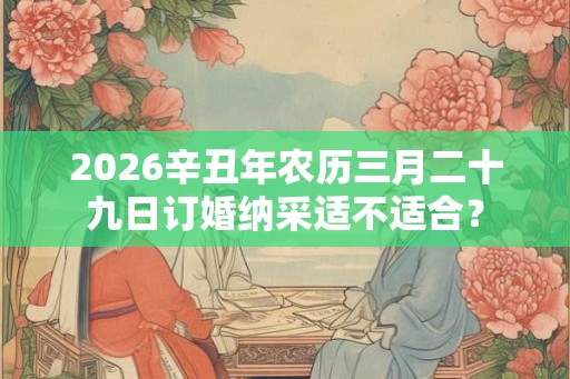 2026辛丑年农历三月二十九日订婚纳采适不适合？