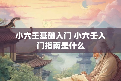 小六壬基础入门 小六壬入门指南是什么