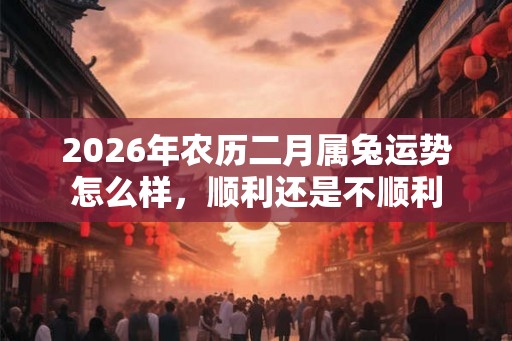 2026年农历二月属兔运势怎么样，顺利还是不顺利