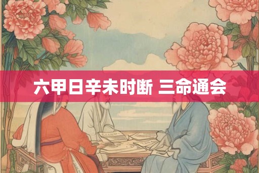 六甲日辛未时断 三命通会