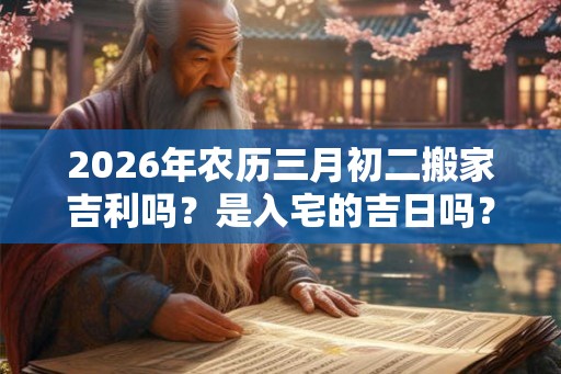 2026年农历三月初二搬家吉利吗？是入宅的吉日吗？