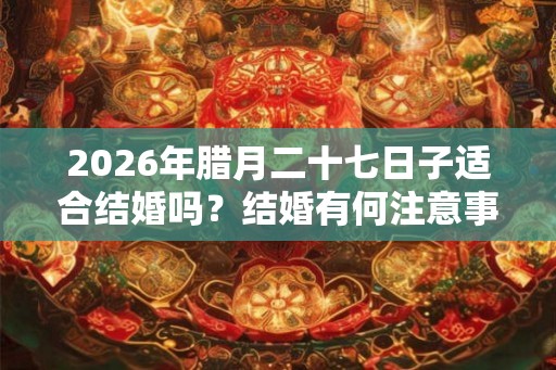 2026年腊月二十七日子适合结婚吗？结婚有何注意事项？