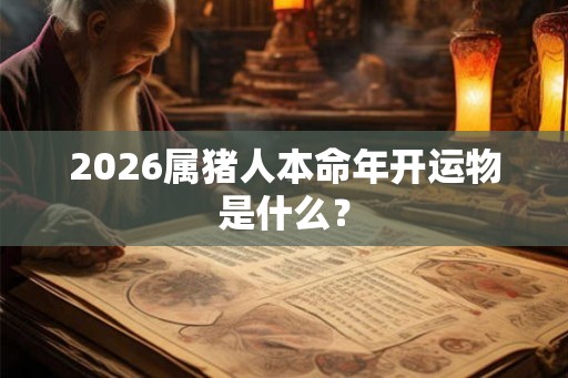 2026属猪人本命年开运物是什么？