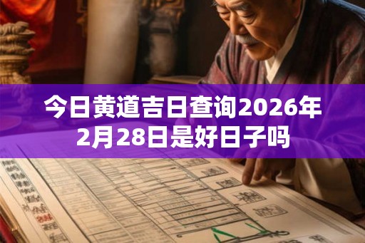 今日黄道吉日查询2026年2月28日是好日子吗