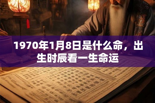 1970年1月8日是什么命，出生时辰看一生命运