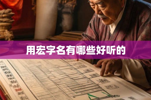 用宏字名有哪些好听的 用宏字名有哪些好听的