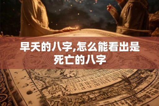 早夭的八字,怎么能看出是死亡的八字