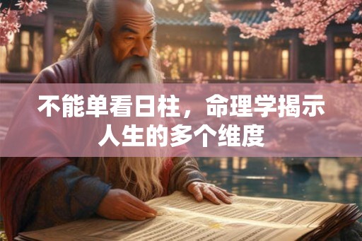 不能单看日柱，命理学揭示人生的多个维度
