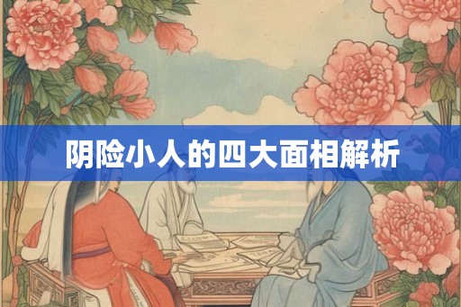 阴险小人的四大面相解析