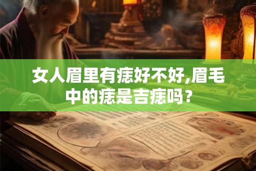 女人眉里有痣好不好,眉毛中的痣是吉痣吗? 女人眉里有痣好不好,眉毛中的痣是吉痣吗?