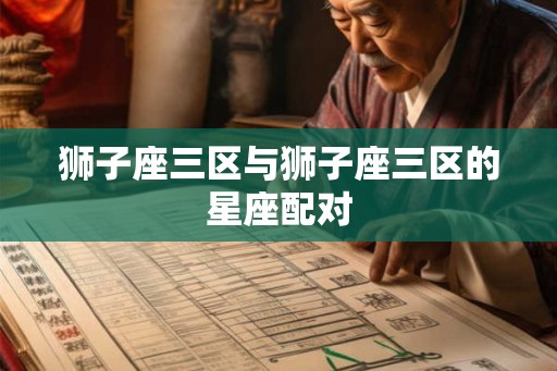 狮子座三区与狮子座三区的星座配对
