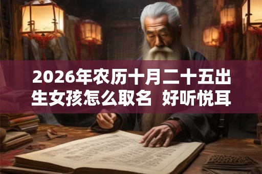 2026年农历十月二十五出生女孩怎么取名  好听悦耳的名字