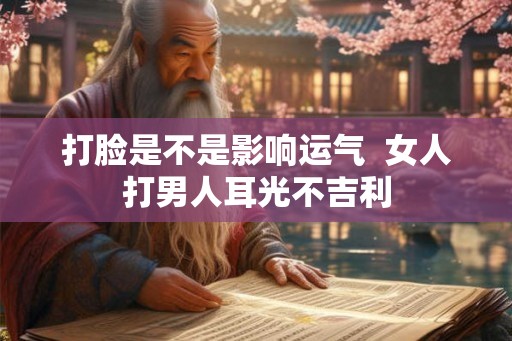 打脸是不是影响运气  女人打男人耳光不吉利
