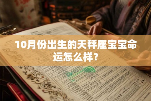 10月份出生的天秤座宝宝命运怎么样？